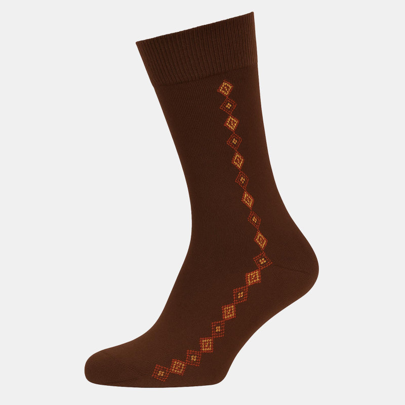 Men Cotton Blend Socks Crew Length Pack of 2 - Bodycare