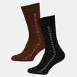 Men Cotton Blend Socks Crew Length Pack of 2 - Bodycare