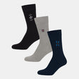 Men Cotton Blend Socks Crew Length Pack of 3 - Bodycare