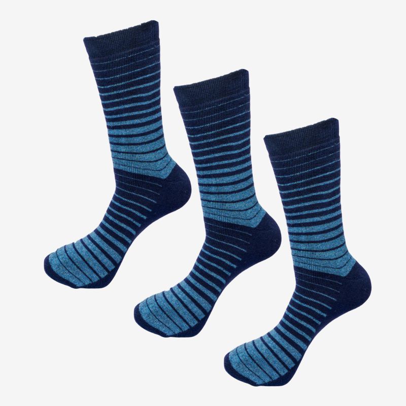 Bodycare Mens Mid Calf Length Striped Socks Pack Of 3