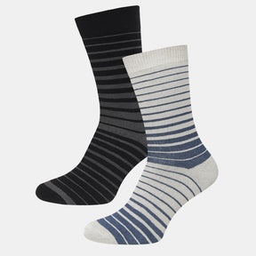 Men Cotton Blend Socks Crew Length Pack of 2 - Bodycare