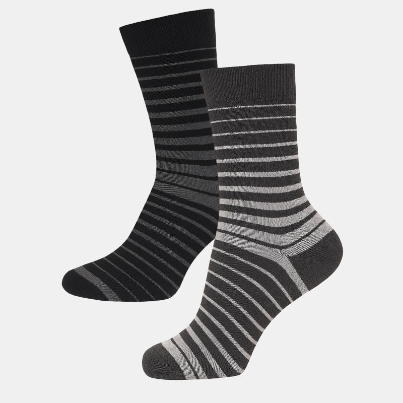 Men Cotton Blend Socks Crew Length Pack of 2 - Bodycare