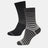 Men Cotton Blend Socks Crew Length Pack of 2 - Bodycare