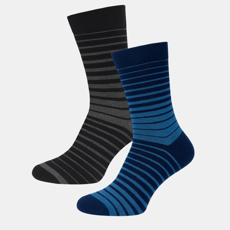 Men Cotton Blend Socks Crew Length Pack of 2 - Bodycare