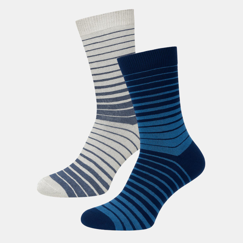 Men Cotton Blend Socks Crew Length Pack of 2 - Bodycare
