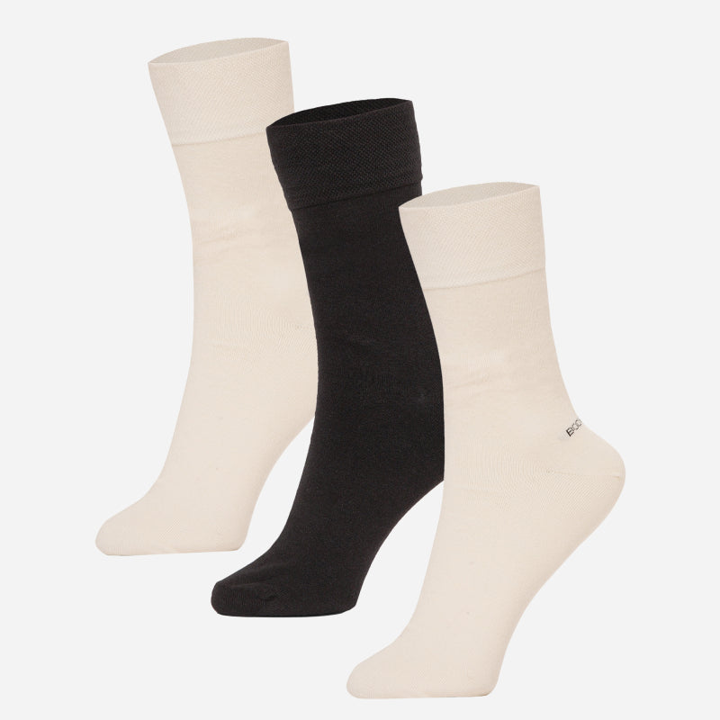 Men Cotton Blend Socks Crew Length Pack of 3 - Bodycare