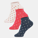 Women Ankle Length Cotton Blend Socks Pack of 3 - Bodycare