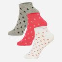 Women Ankle Length Cotton Blend Socks Pack of 3 - Bodycare