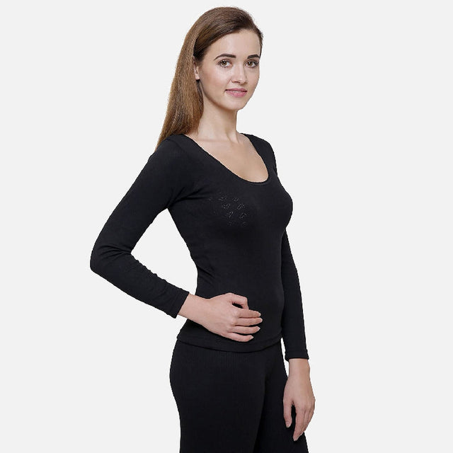 Women Thermal Top Round Neck Full Sleeves - Bodycare