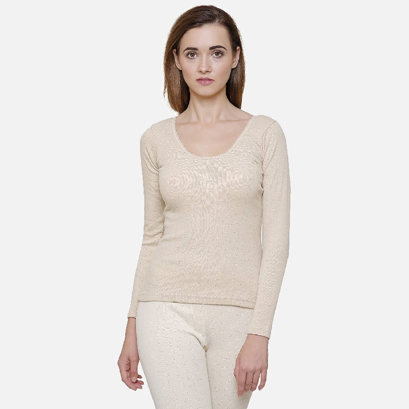 Gold Bodycare Thermal Top Women Round Neck 3/4 Sleeves