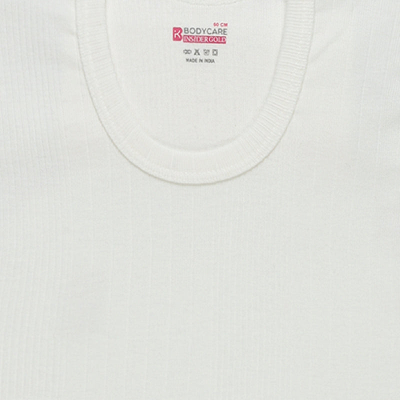 Gold Thermal Boys Top Round Neck  Sleeveless Solid