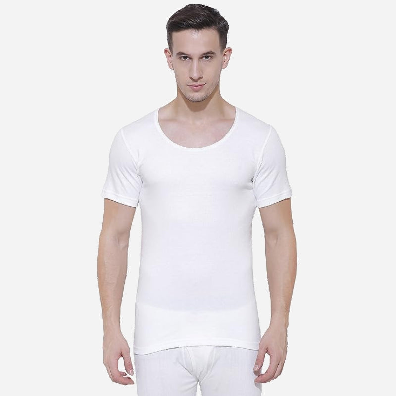 Gold+ Bodycare Mens Cotton Thermal Top Round Neck Half Sleeves Pack Of 1