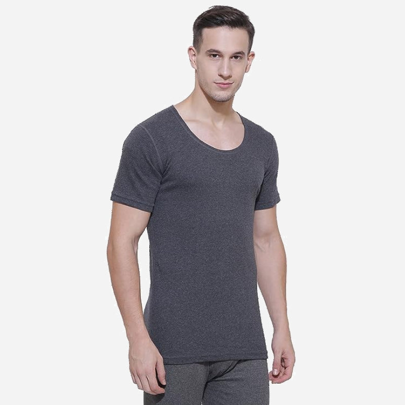 Gold+ Bodycare Mens Cotton Thermal Top Round Neck Half Sleeves Pack Of 1