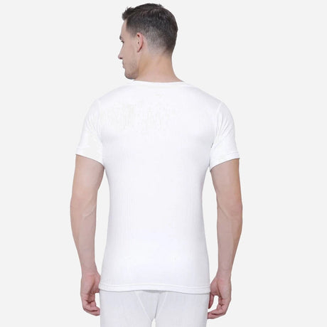 Quilt Bodycare Antibacterial Thermal Men Top V Neck Half Sleeves Solid