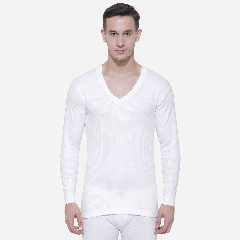 Men Antibacterial Thermal Top V Neck Full Sleeves - Bodycare