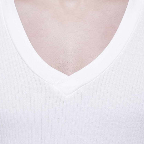 Quilt Bodycare Antibacterial Thermal Men Top V Neck Full Sleeves Solid