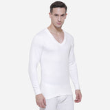 Quilt Bodycare Antibacterial Thermal Men Top V Neck Full Sleeves Solid