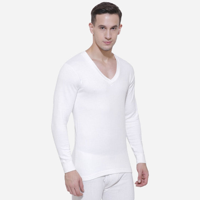 Men Antibacterial Thermal Top V Neck Full Sleeves - Bodycare