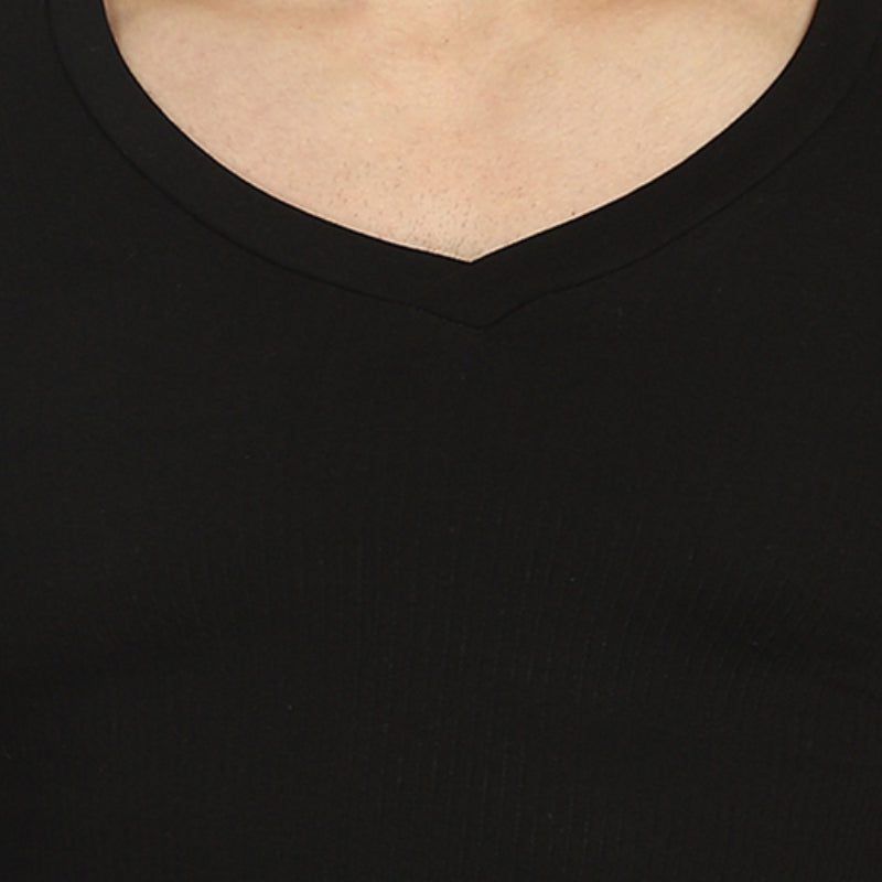 Men Antibacterial Thermal Top V Neck Full Sleeves - Bodycare