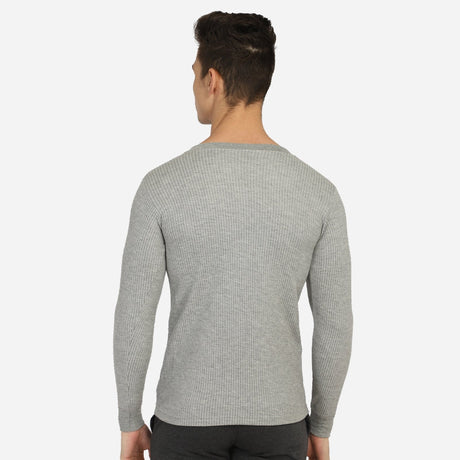 Quilt Bodycare Antibacterial Thermal Men Top V Neck Full Sleeves Solid