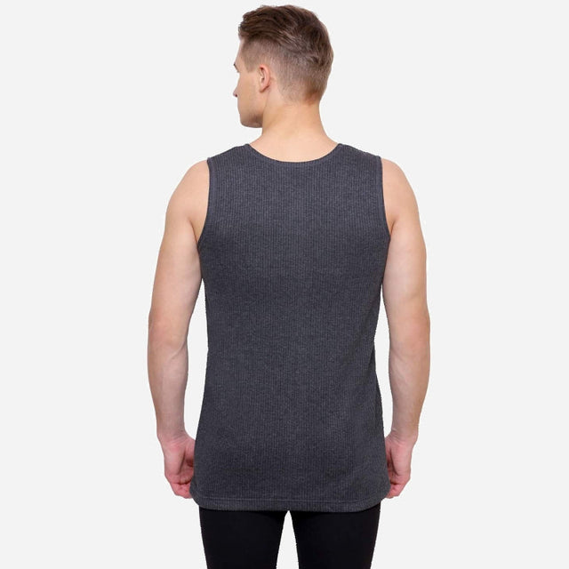 Men Antibacterial Thermal Top Round Neck Sleeveless - Bodycare