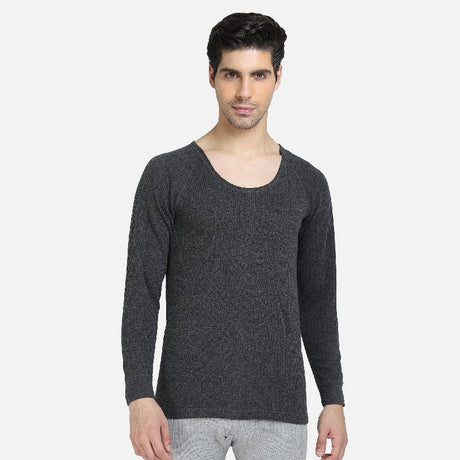 Quilt Bodycare Antibacterial Thermal Men Top Round Neck Full Sleeves Solid