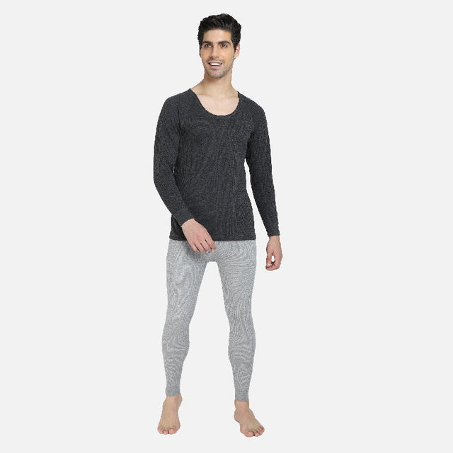 Men Antibacterial Thermal Top Round Neck Full Sleeves - Bodycare