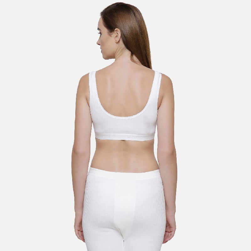 Quilt Bodycare Antibacterial Thermal Women Top Round Neck Sleeveless Solid