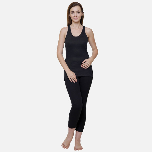 Women Antibacterial Thermal Top Round Neck Sleeveless - Bodycare