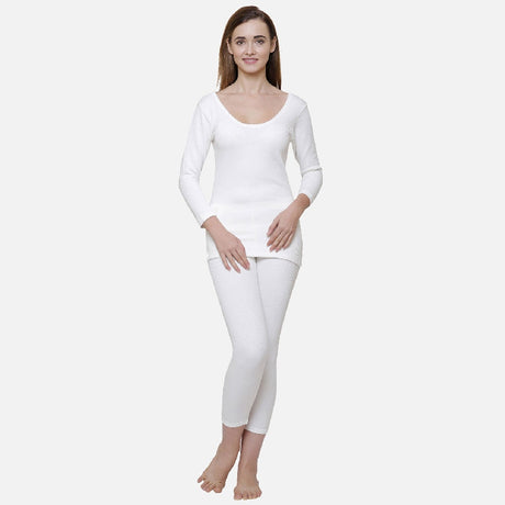 Quilt Bodycare Antibacterial Thermal Women Top Round Neck Full Sleeves