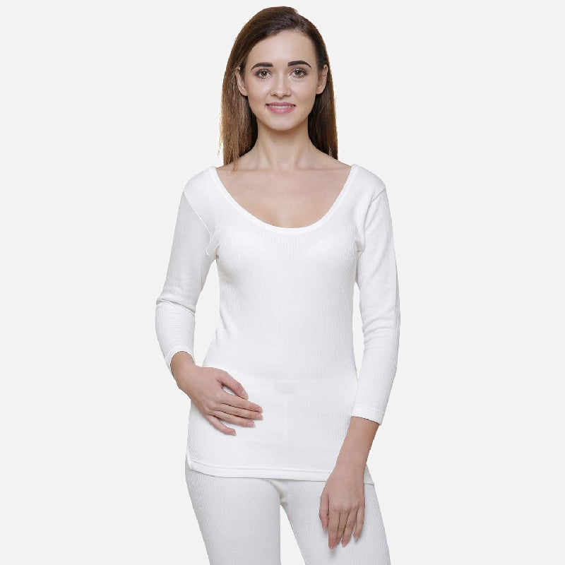 Quilt Bodycare Antibacterial Thermal Women Top Round Neck Full Sleeves