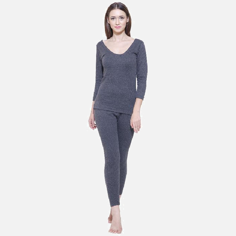 Women Antibacterial Thermal Top Round Neck Full Sleeves - Bodycare