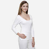 Quilt Bodycare Antibacterial Thermal Women Top Round Neck Full Sleeves