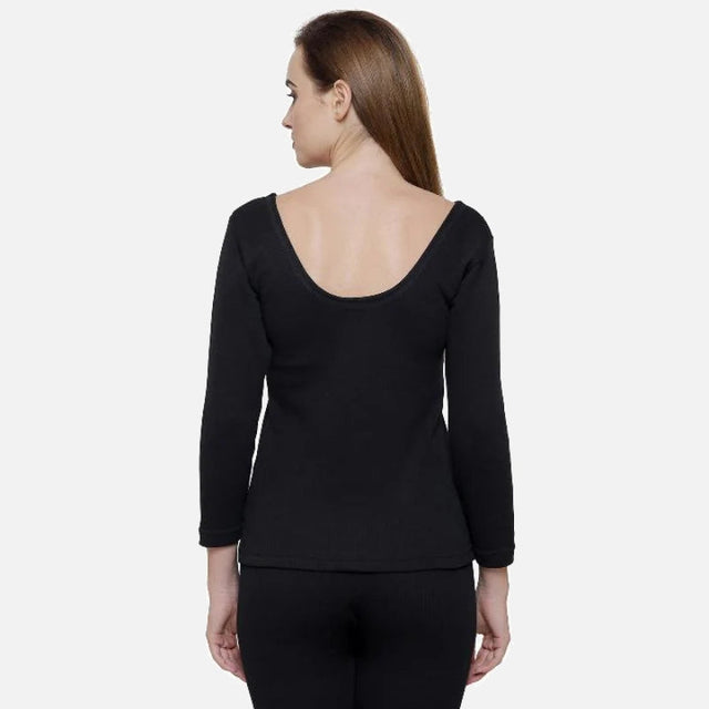 Women Antibacterial Thermal Top Round Neck Full Sleeves - Bodycare