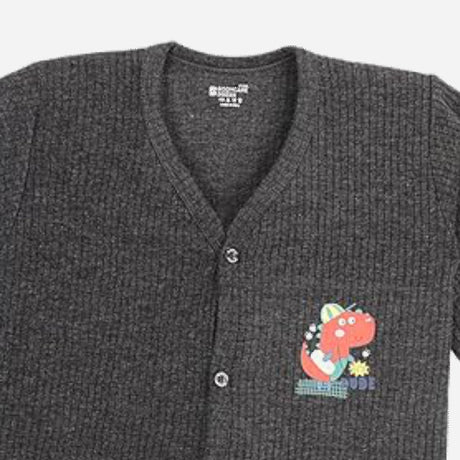 Quilt Bodycare Antibacterial Thermal Unisex Kid Top Front Open Full Sleeves Solid