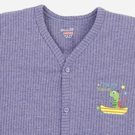 Quilt Bodycare Antibacterial Thermal Unisex Kid Top Front Open Full Sleeves Solid