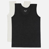 Quilt Bodycare Antibacterial Unisex Thermal Tops Round Neck Sleeveless Pack Of 2