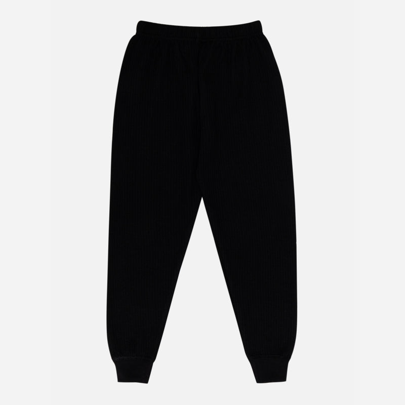 Bodycare Thermal Unisex Sets High Neck Full Sleeves Solid Black