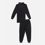 Bodycare Thermal Unisex Sets High Neck Full Sleeves Solid Charcoal Melange