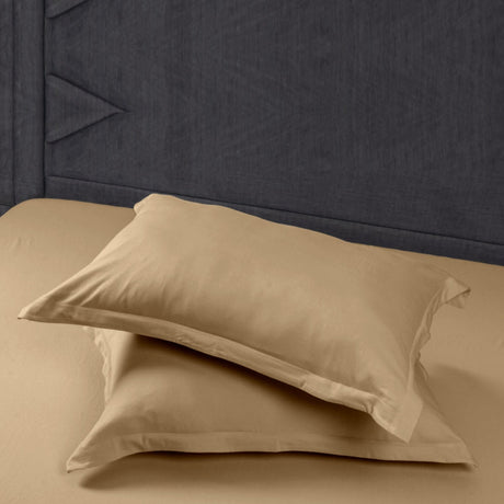 Single Cotton Fitted Bedsheet Solid Arabic Blue