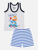 Unisex 100% Cotton Round Neck Sleeveless Baby Set for Everyday Comfort, Easy Dressing and Regular Use