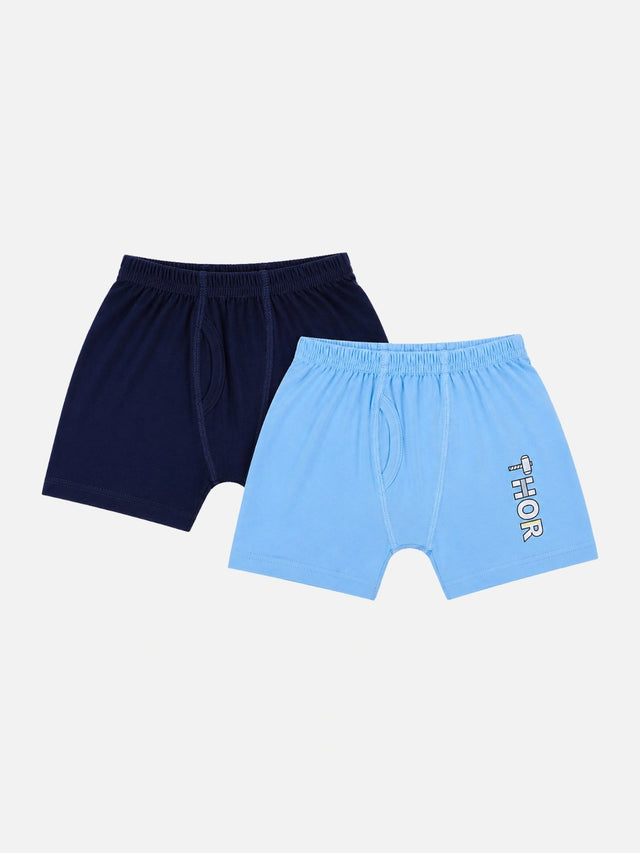 Boys Cotton Trunk with Inner Elastic for Everyday Innerwear Comfort and Regular Wardrobe Use - Pack of 2