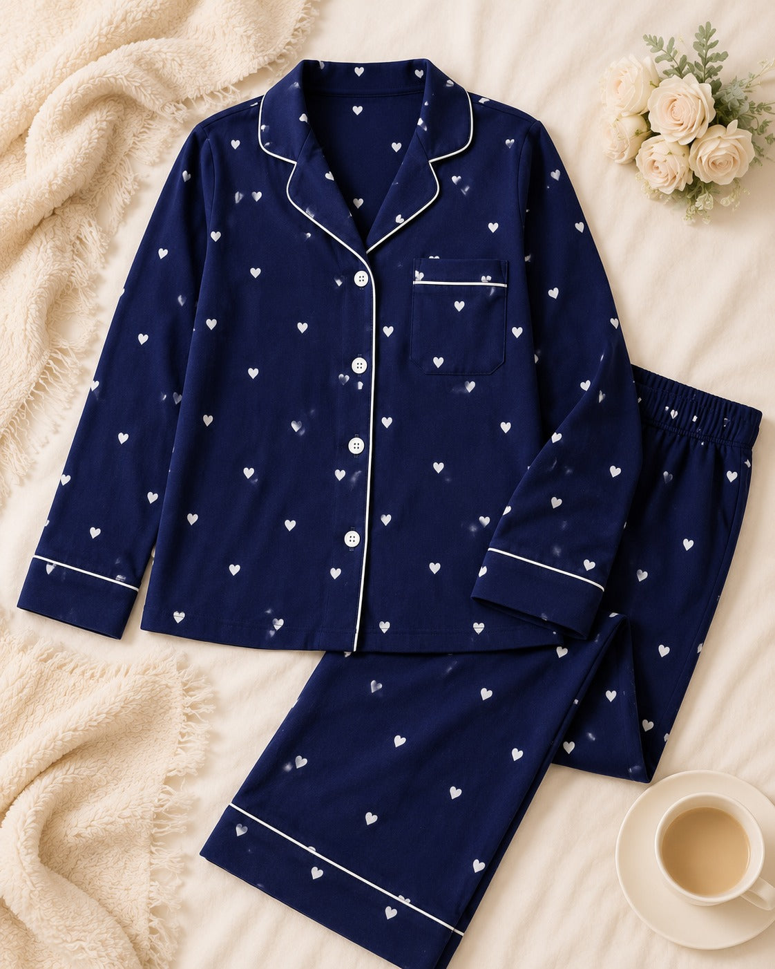 Bodycomfy Women's Night Suit - Navy