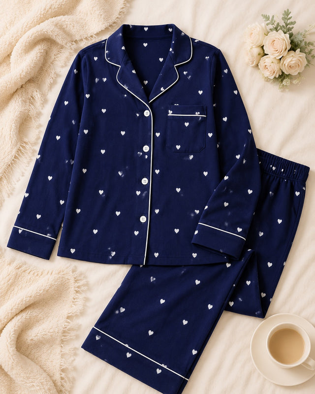 Bodycomfy Women's Night Suit - Navy