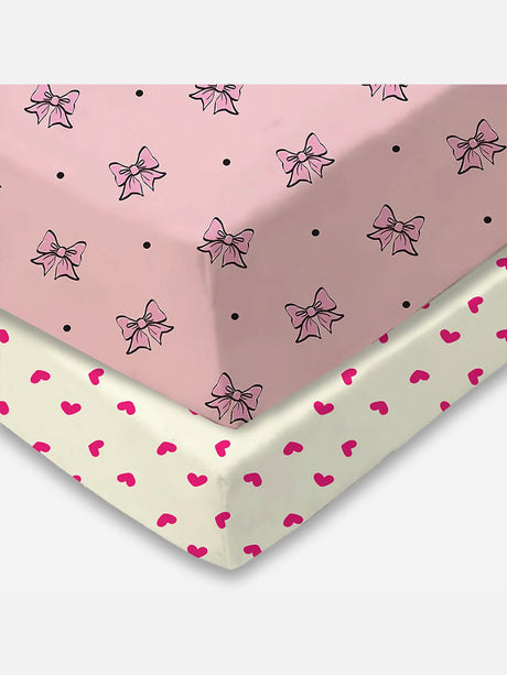 All Over Print Fitted Cot Sheet Pack of 2 - Bodycare