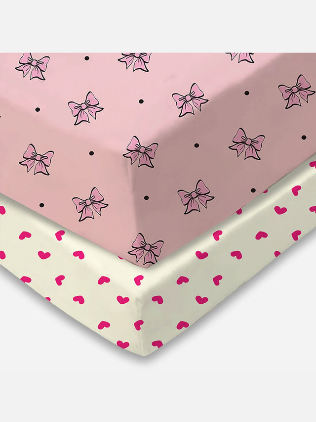 All Over Print Fitted Cot Sheet Pack of 2 - Bodycare