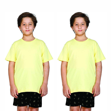 Boys T-Shirt Round Neck Half Sleeves Pack of 2 - Bodycare