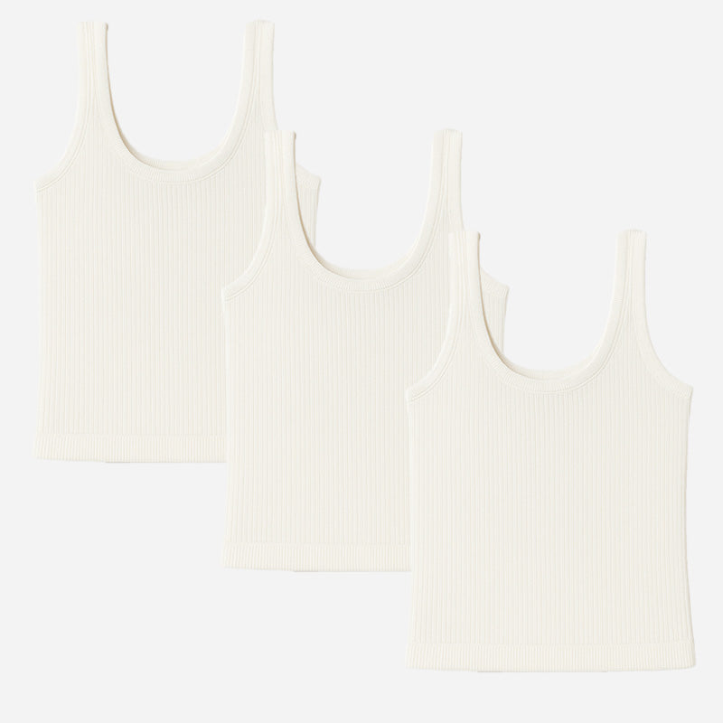 Quilt Bodycare Antibacterial Girls White Thermal Top Pack Of 3