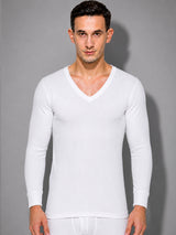 Men Antibacterial Thermal Top with V Neck and Full Sleeves for Winter Base Layering and Cold-Weather Comfort Essentials