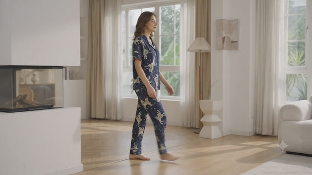 Women Printed Soft Cloud Night Suit Set with Soft Top and Pyjama for Sleepwear and Lounge Wear Comfort